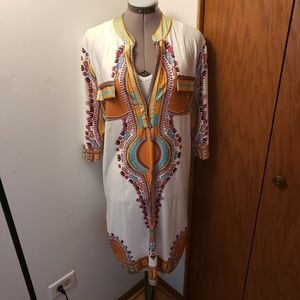 Sexy Dashiki Print Tunic Dress